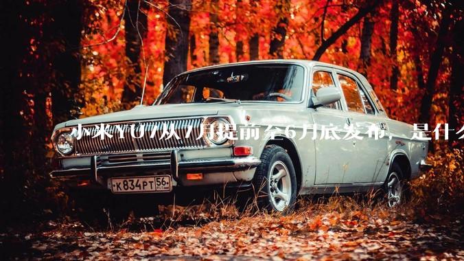 小米YU7从7月提前至6月底发布，是什么原因导致提前发布？
